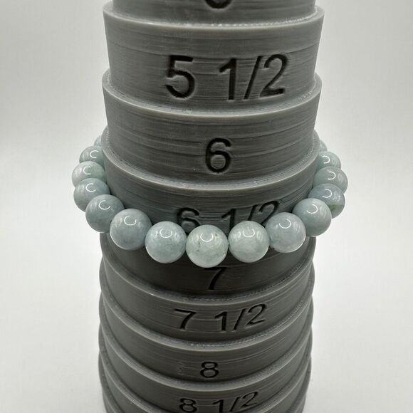 Stunning 8mm genuine Aquamarine beaded stretchy bracelet! - Picture 2 of 8